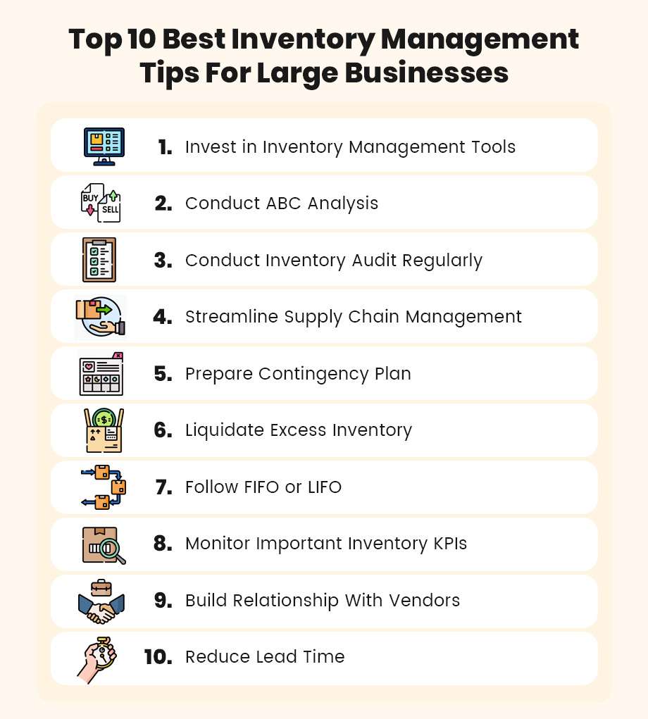 Top 10 Best Inventory Management Tips For Large Businesses